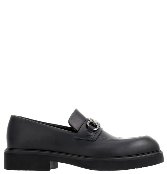  Giày Nam Salvatore Ferragamo Moccasin Gancini Ornament 'Black' 
