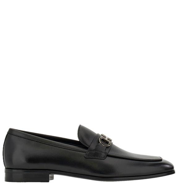  Giày Nam Salvatore Ferragamo Moccasin Gancini Ornament 'Black' 