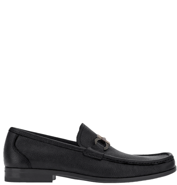  Giày Nam Salvatore Ferragamo Moccasin Gancini Ornament 'Black' 