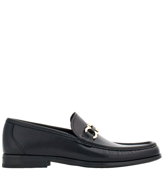  Giày Nam Salvatore Ferragamo Moccasin Gancini Ornament 'Black' 