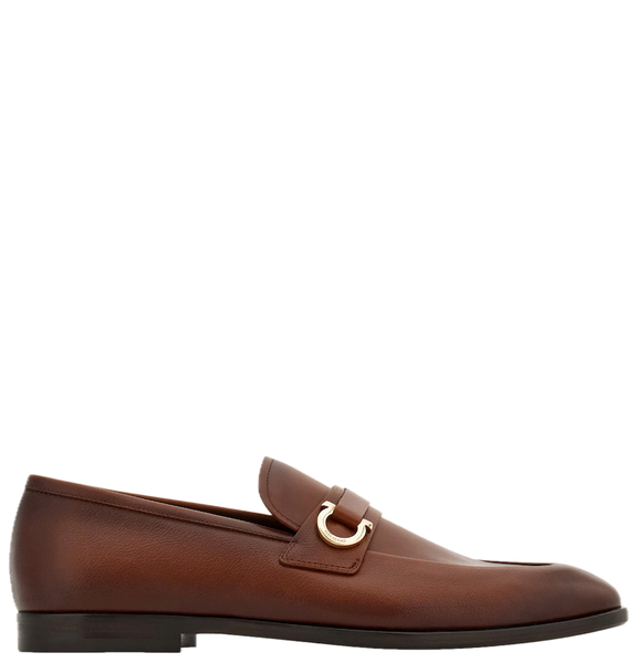  Giày Nam Salvatore Ferragamo Moccasin Gancini Ornament 'Brown' 
