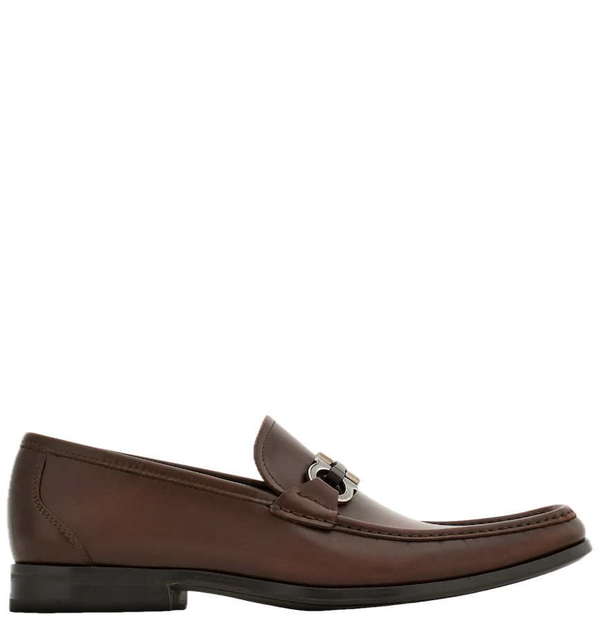  Giày Nam Salvatore Ferragamo Moccasin Gancini Ornament 'Brown' 