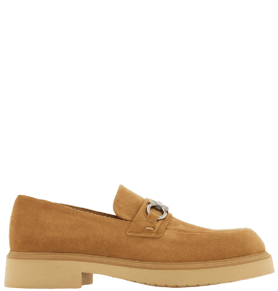  Giày Nam Salvatore Ferragamo Moccasin Gancini Ornament 'Camel' 