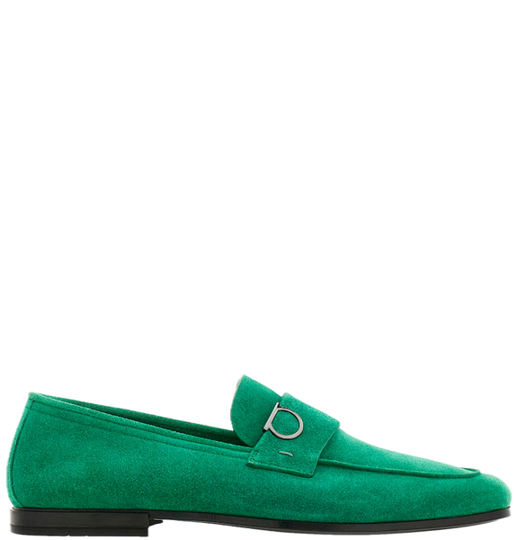  Giày Nam Salvatore Ferragamo Moccasin Gancini Ornament 'Green' 