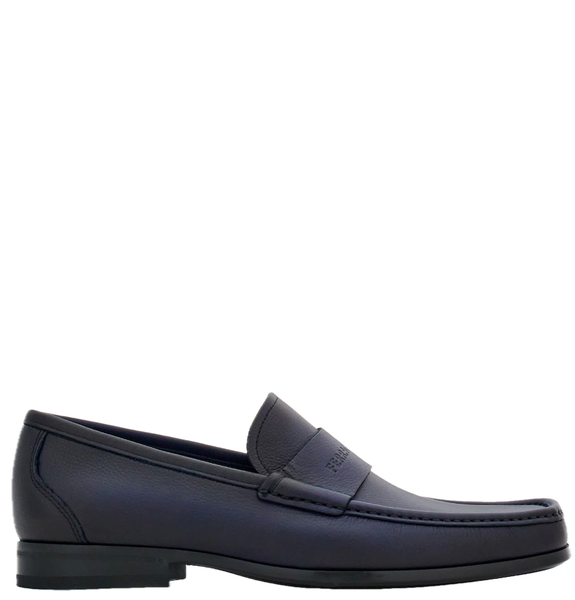  Giày Nam Salvatore Ferragamo Moccasin With Signature 'Blue' 