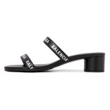  Giày Nữ Balenciaga Logo Round Slippers Sandals 'Black' 