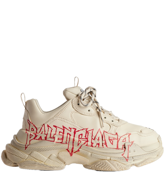  Giày Nữ Balenciaga Triple S Trainers Diy Metal 'Beige' 