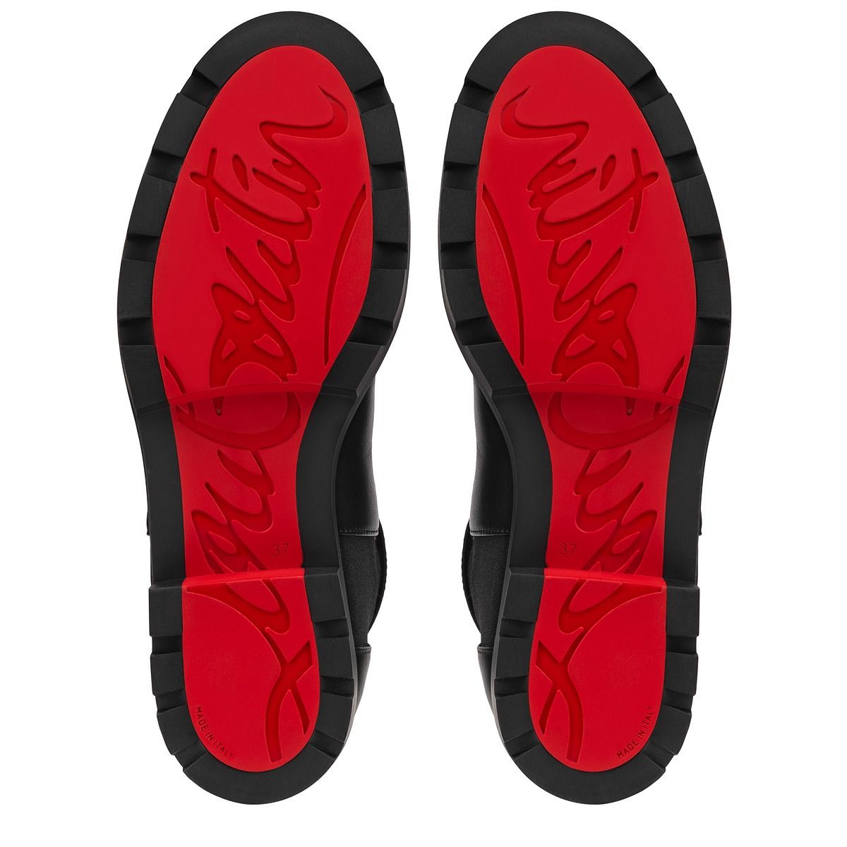  Giày Nữ Christian Louboutin CL Chelsea Booty Lug 'Black' 