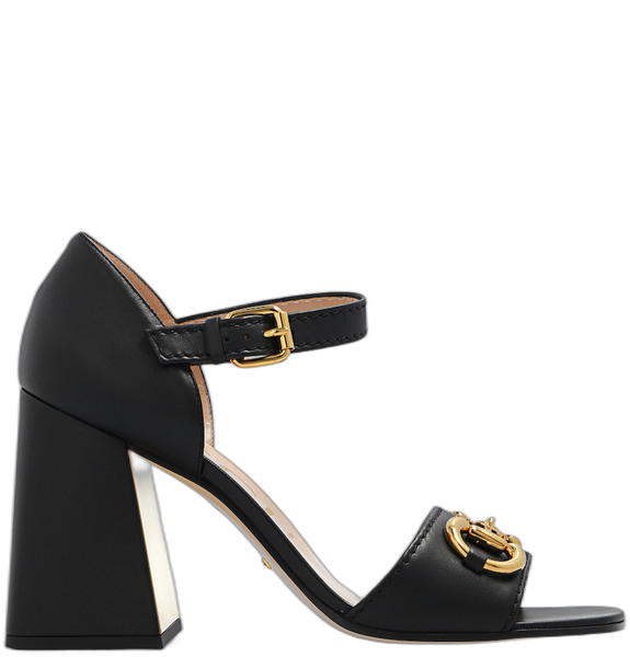  Giày Nữ Gucci Sandal With Horsebit Leather 'Black' 