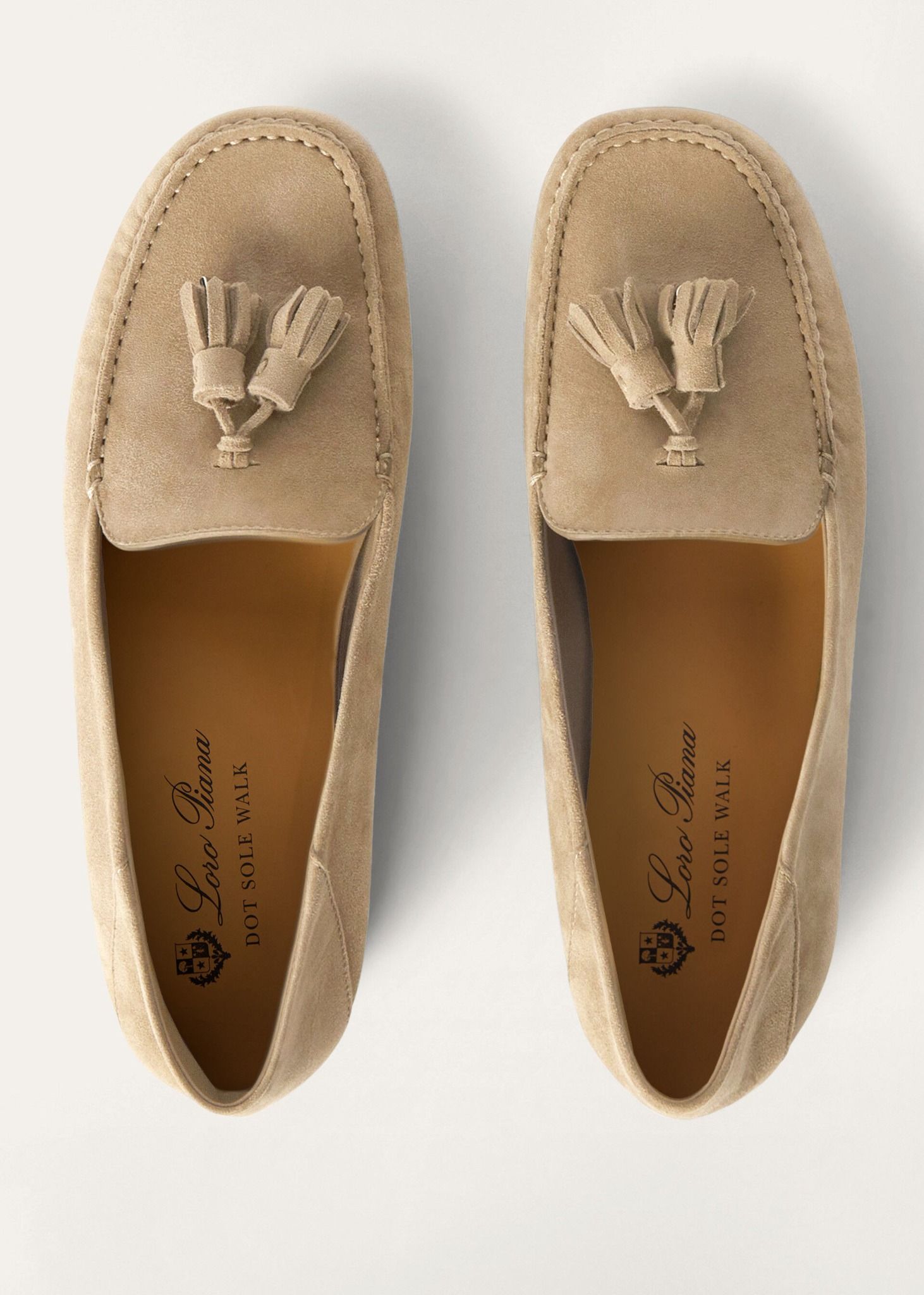  Giày Nữ Loro Piana Dot Sole Walk Loafer 'Cashew Butter' 