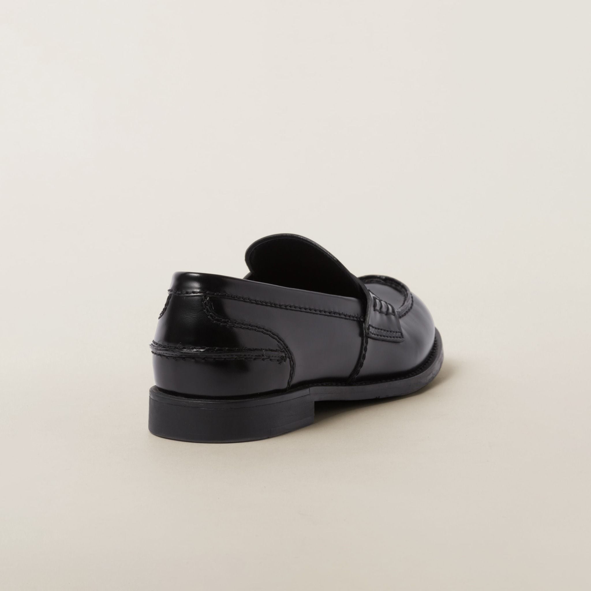  Giày Nữ Miu Miu Leather Penny Loafers 'Black' 