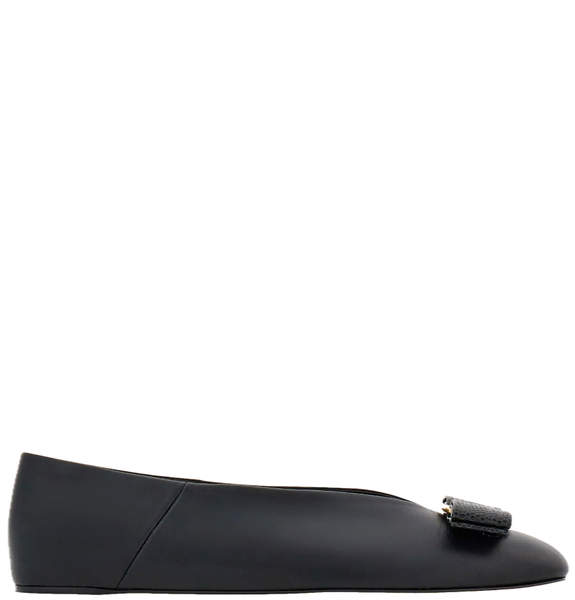  Giày Nữ Salvatore Ferragamo Vara Bow Ballet Flat 'Black' 
