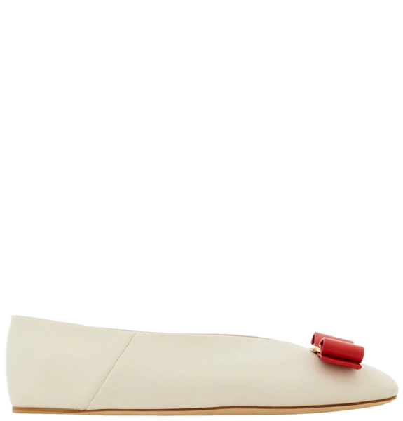  Giày Nữ Salvatore Ferragamo Vara Bow Ballet Flat 'Mascarpone' 