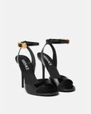  Giày Nữ Versace Safety Pin Patent Sandals 'Black' 