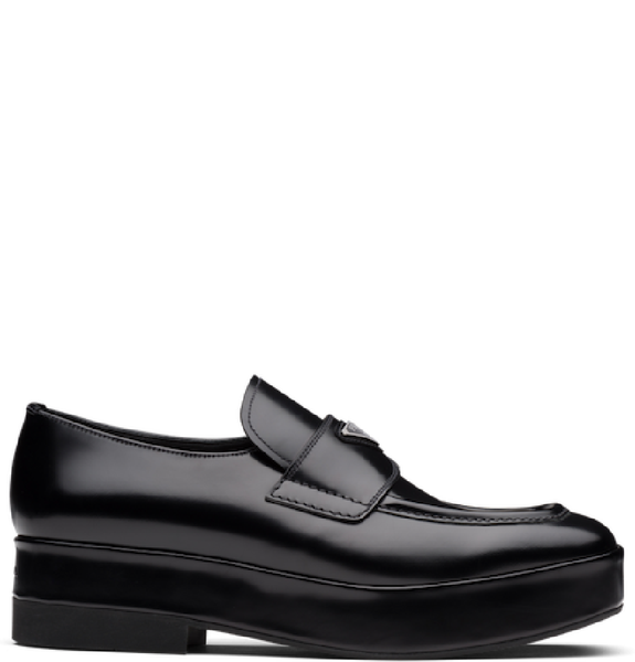  Giày Nam Prada Brushed Leather Loafers 'Black' 