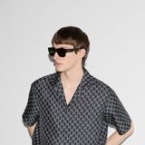  Kính ‎Gucci Rectangular Frame Sunglasses 'Solid Brown' 