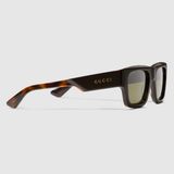  Kính ‎Gucci Rectangular Frame Sunglasses 'Solid Brown' 
