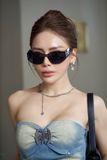  Kính Dior Club M6U Rectangular Sunglasses Oblique Motif 'Blue' 