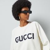  Kính Nữ Gucci Rectangular Frame Sunglasses 'Black' 