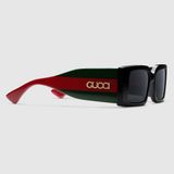  Kính Nữ Gucci Rectangular Frame Sunglasses 'Black' 