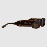  Kính Nữ Gucci Rectangular Frame Sunglasses 'Brown' 