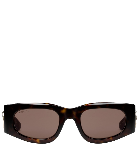  Kính Nữ Gucci Rectangular Sunglasses 'Tortoiseshell' 