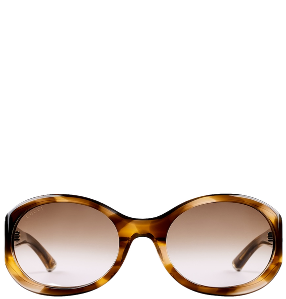 Kính Nữ Gucci Round Frame Sunglasses 'Tortoiseshell' 
