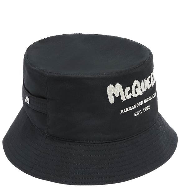  Mũ Alexander McQueen Graffiti Bucket Hat 'Black Ivory' 