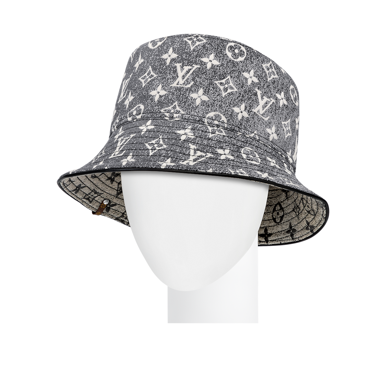 NWT Louis Vuitton Blue Monogram Denim Reversible Bucket Hat Men Virgil  AUTHENTIC  eBay