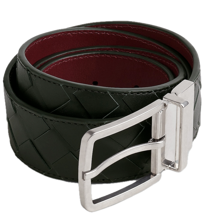  Thắt Lưng Nam Bottega Veneta Intrecciato Reversible Belt 'Green' 