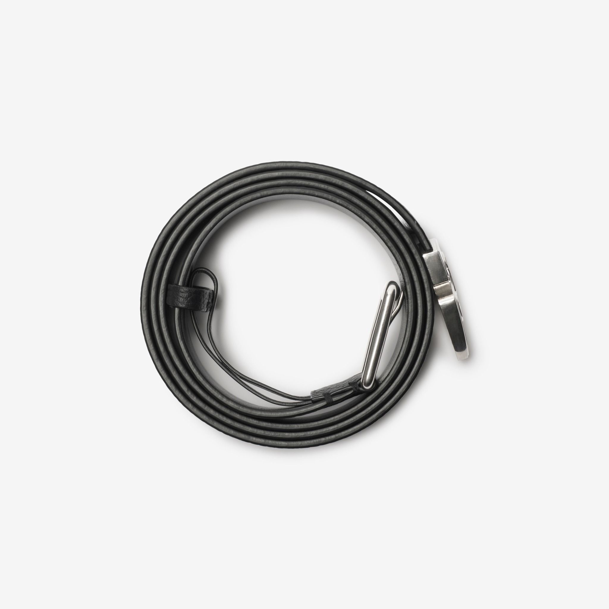  Thắt Lưng Nam Burberry Leather B Buckle Shield Belt 'Black' 