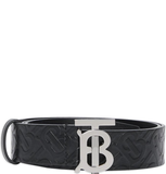  Thắt Lưng Nam Burberry Monogram Motif Monogram Leather Belt 'Black' 