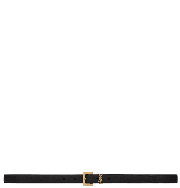  Thắt Lưng Nam Saint Laurent Cassandre Thin Belt 'Noir' 