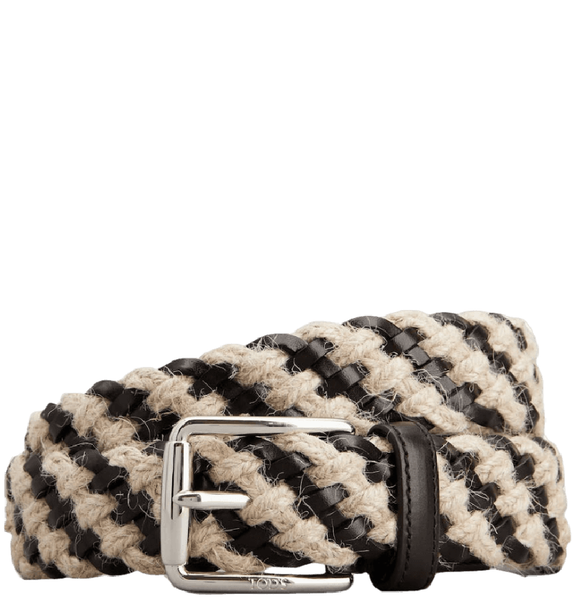  Thắt Lưng Nam Tod's Belt In Leather Jute 'White' 