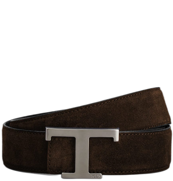  Thắt Lưng Nam Tod's T Timeless Reversible Belt Suede 'Brown' 