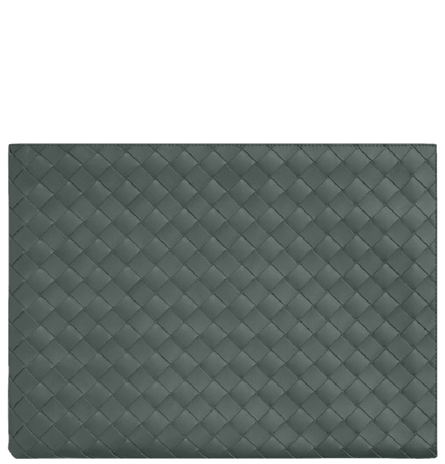  Túi Nam Bottega Veneta Intrecciato Half Zip Pouch 'Slate' 