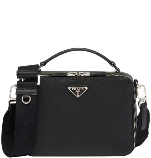  Túi Nam Prada Brique Saffiano Leather 'Black' 