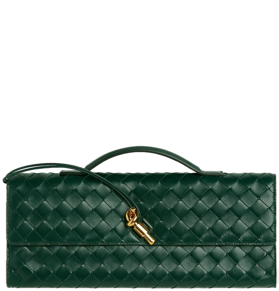  Túi Nữ Bottega Veneta Long Clutch Andiamo 'Emerald Green' 