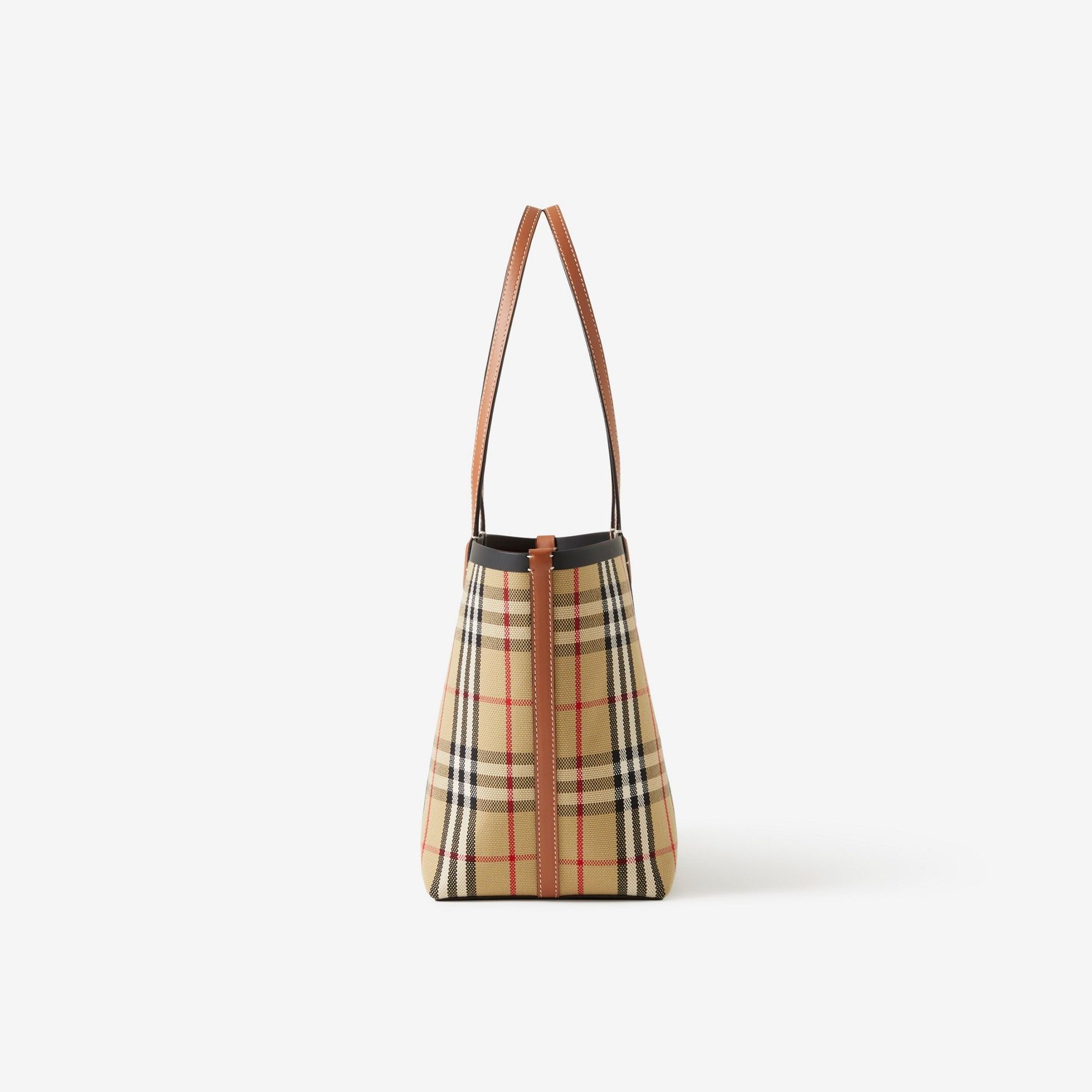 Túi Nữ Burberry London Small Check Cotton Tote 'Briar Wood' 80661631 –  LUXITY