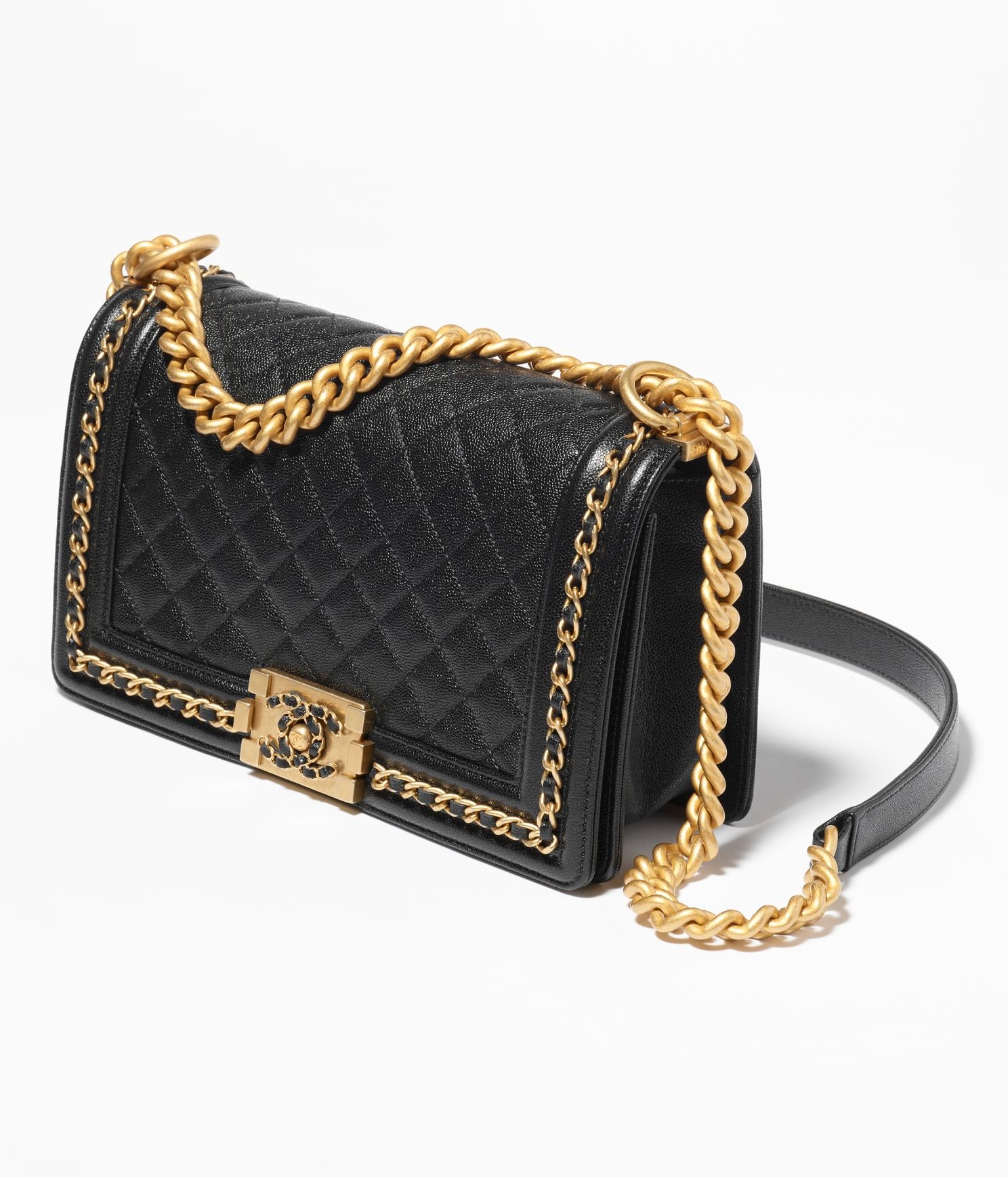 Chanel Boy Bag Navy Gold Hardware  Glam York