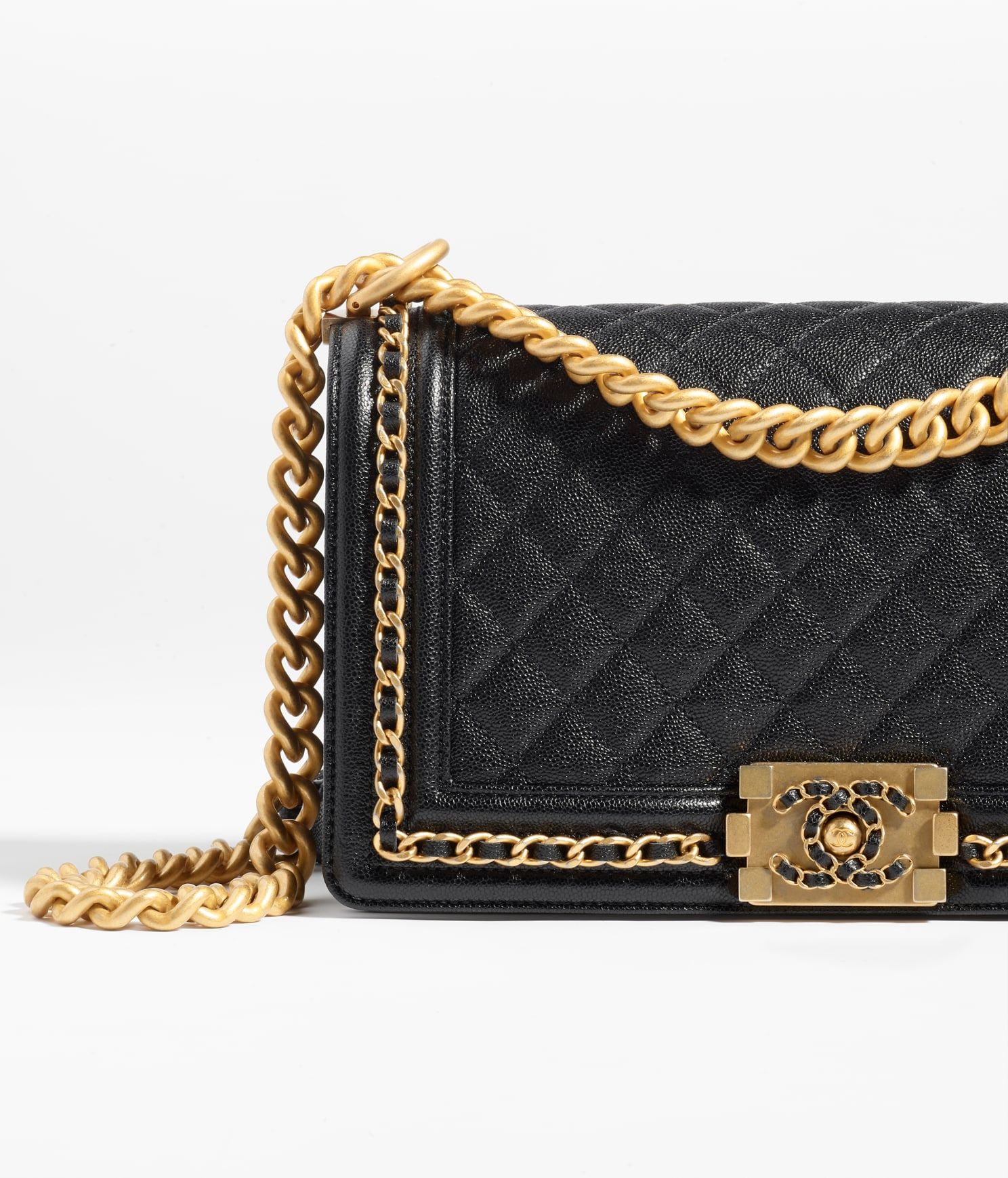 Chanel Boy Bags from the Prefall 2014 includes Gold Hardware Bags   Spotted Fashion