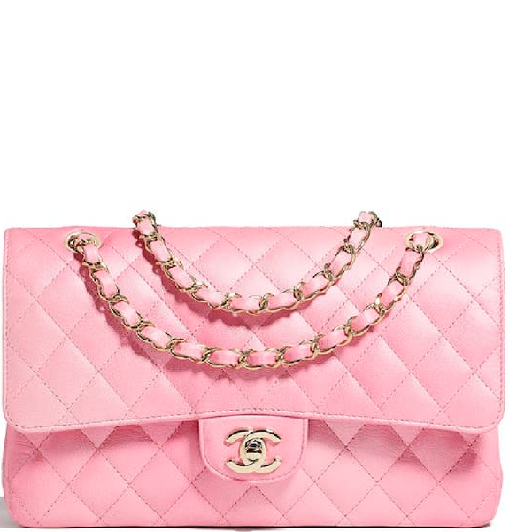  Túi Nữ Chanel Cloudy Pearly Goatskin Gold Tone Metal 'Light Pink' 