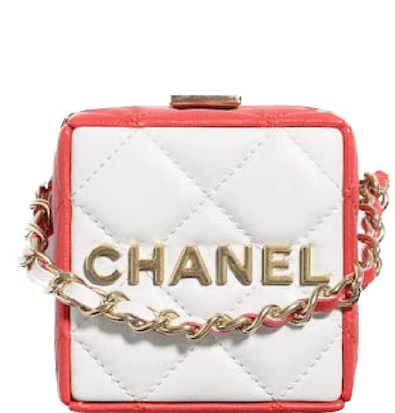  Túi Nữ Chanel Clutch With Chain Lambskin Gold Metal 'Red White' 