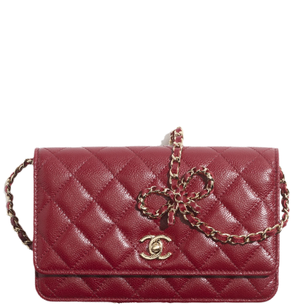  Túi Nữ Chanel Grained Calfskin Gold Tone Metal 'Burgundy' 