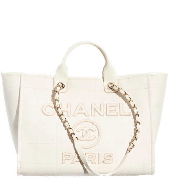  Túi Nữ Chanel Maxi Shopping Bag Calfskin Gold Tone Metal 'Ecru Light Beige' 
