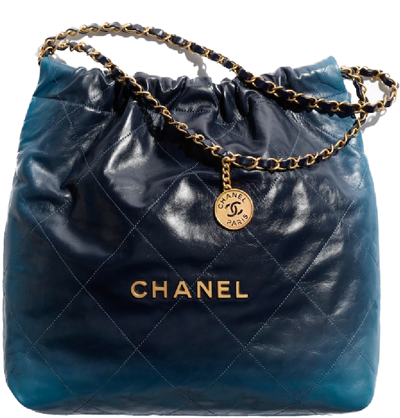  Túi Nữ Chanel Shaded Calfskin Gold Tone Metal 'Dark Blue' 
