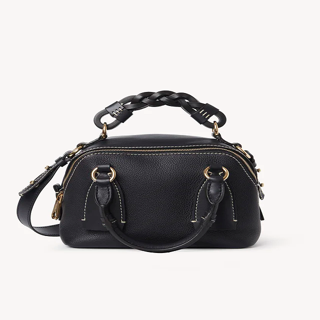  Túi Nữ Chloe Small Bag Daria Grained Shiny 'Black' 