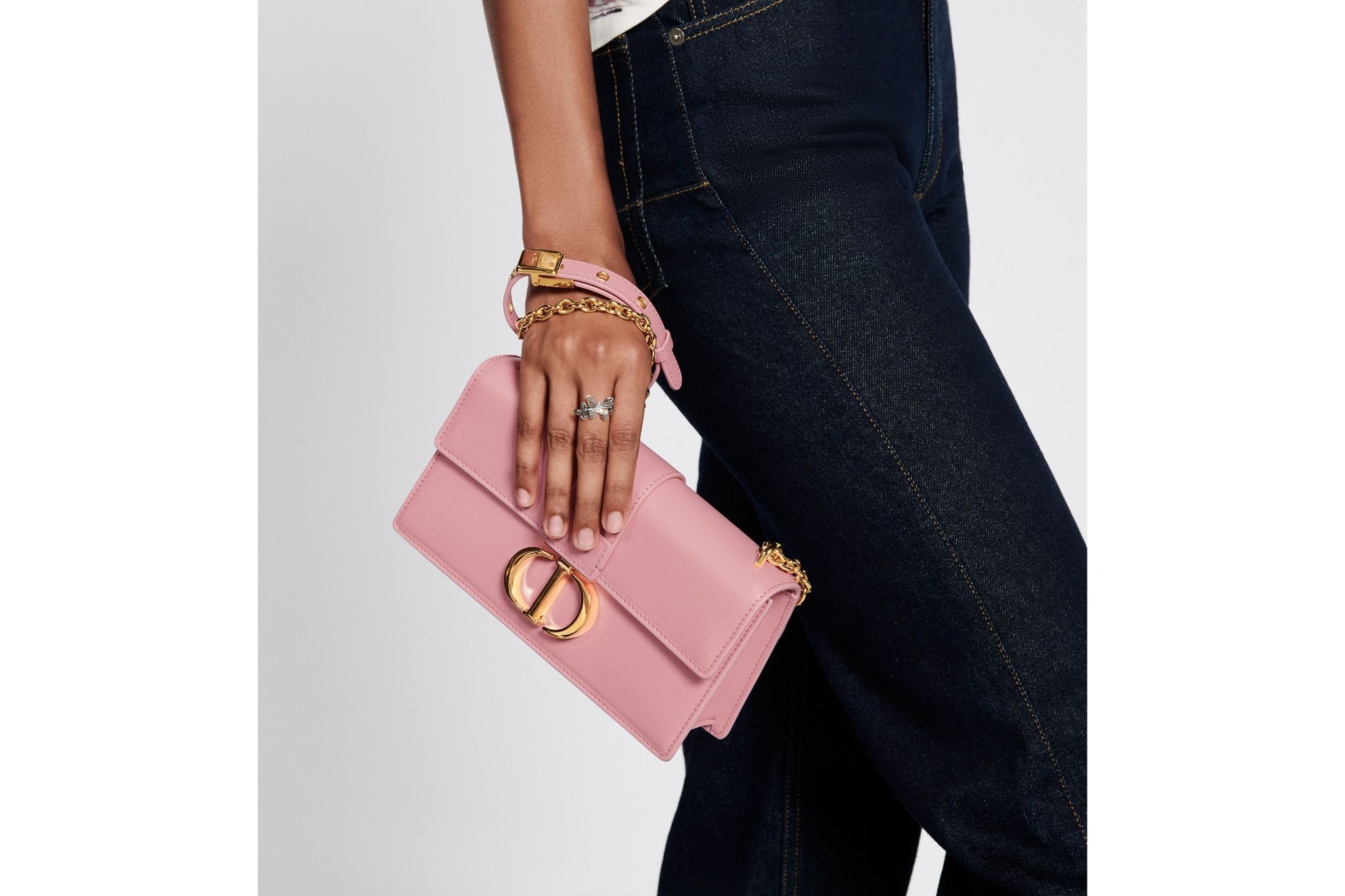 Túi Nữ Dior 30 Montaigne East-west Bag Chain 'Pink