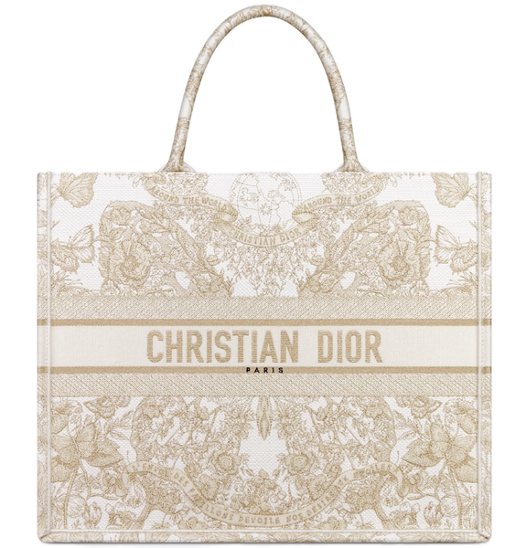  Túi Nữ Dior Large Book Tote 'Gold-tone White Butterfly' 