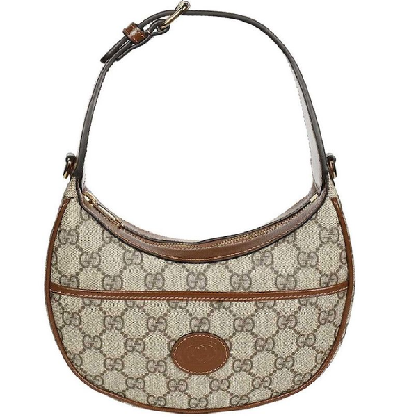  Túi Nữ Gucci Half-Moon-Shaped Mini Bag 'Beige Ebony' 